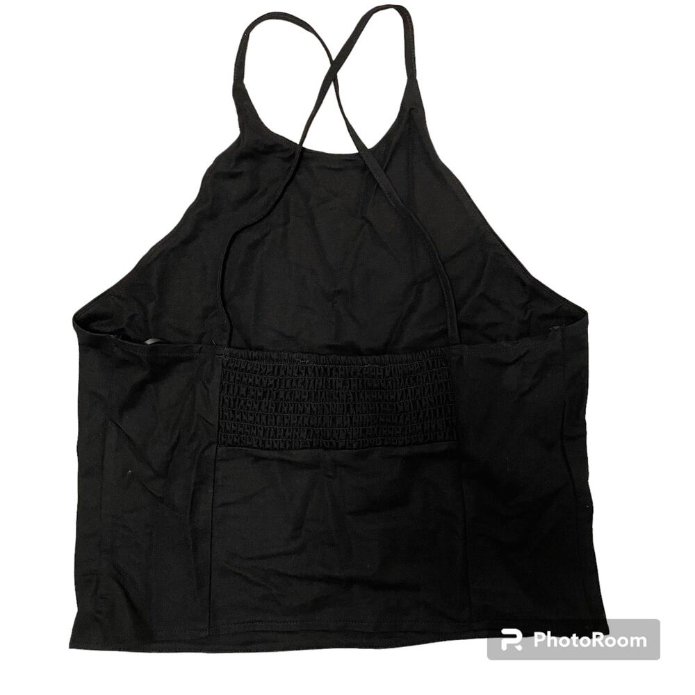 MNG Halter Top Black Women's Size S NEW Solid Minimalist Summer